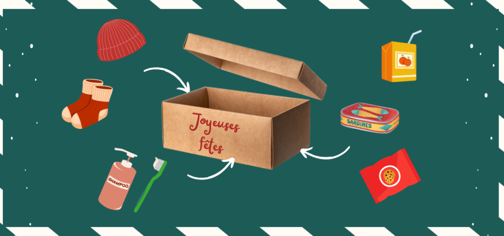 Collecte de boîte de Noël pour les sans-abris de Lille