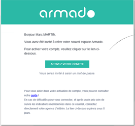 e-mail invitation Armado | Actua agence d'emploi